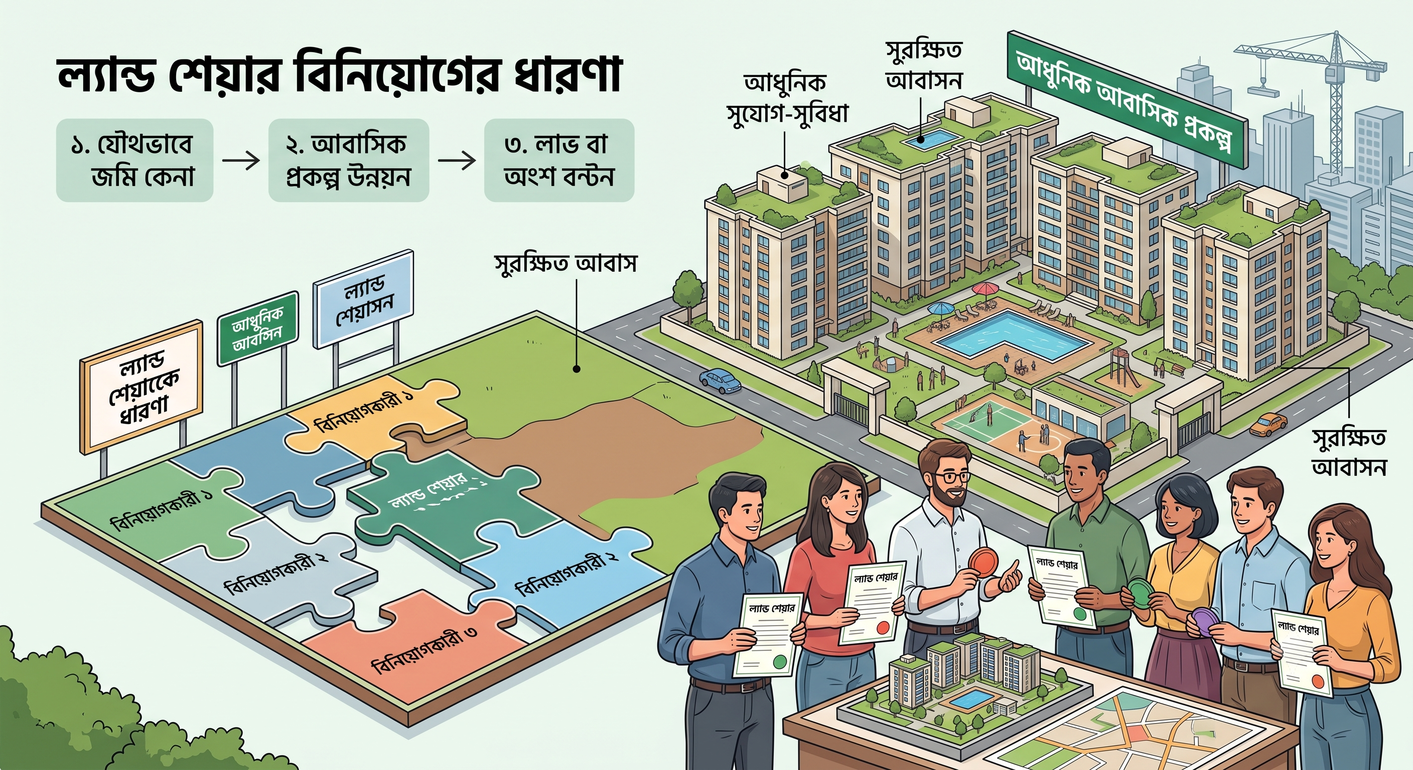 ল্যান্ড শেয়ার নাকি Ready Flat—কোনটি আপনার জন্য ভালো Property Investment?