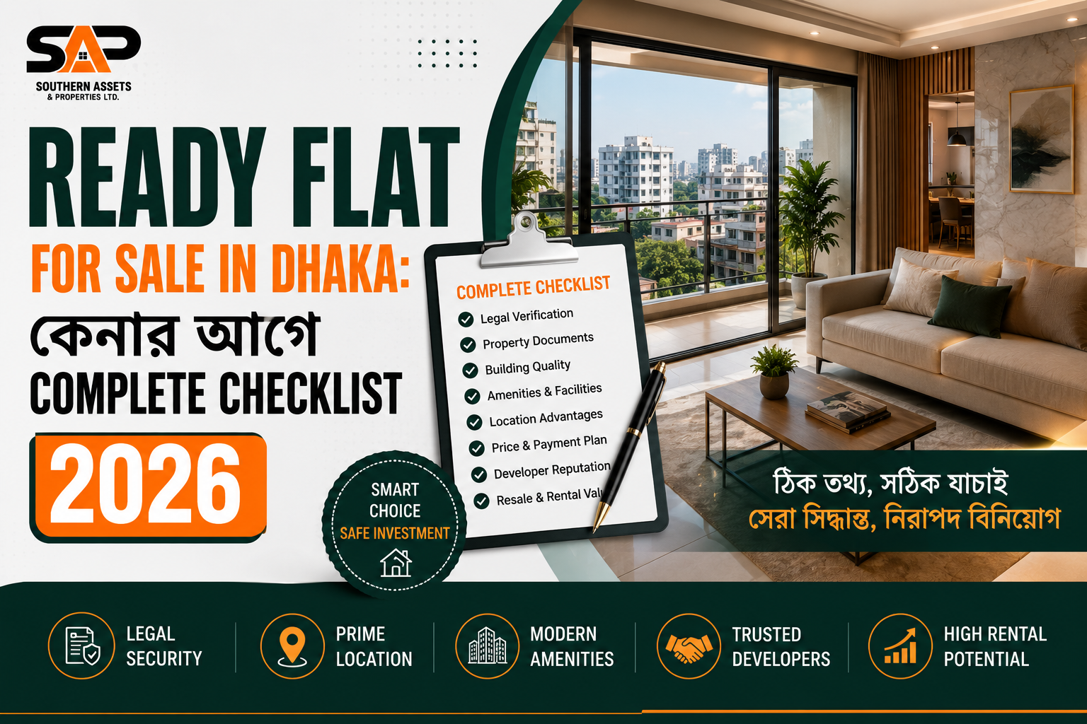 Ready Flat for Sale in Dhaka: কেনার আগে Complete Checklist 2026